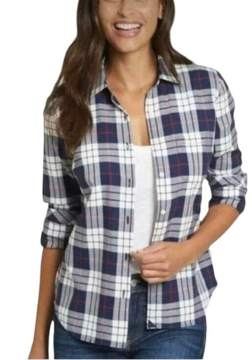 UNTUCKit Tops - Untuckit Blue and White Sorbo Plaid Button Up - 12